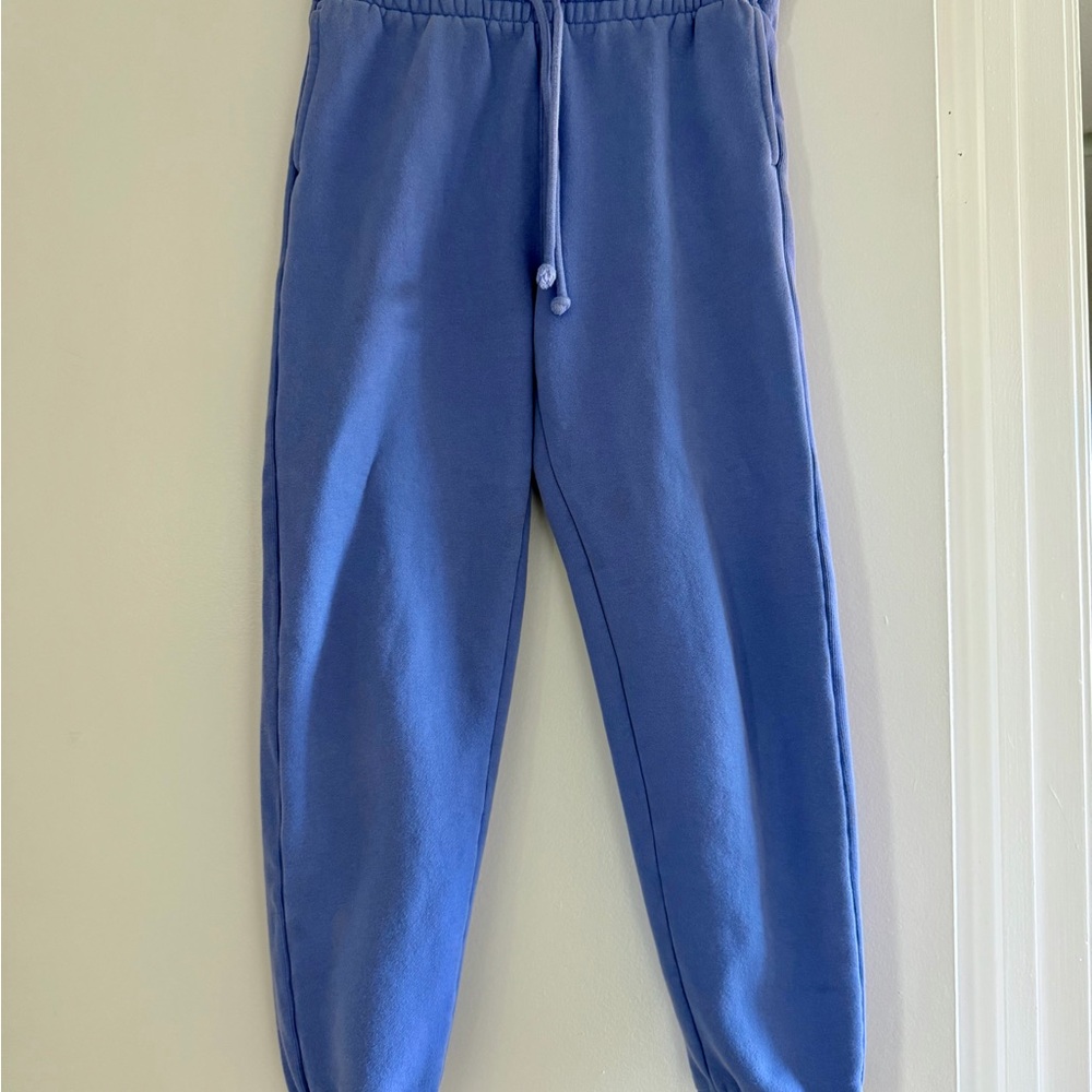 Aritzia cozy fleece Sweatpants blue S
